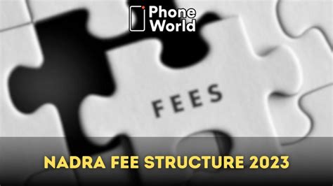 NADRA pakistan fee structure